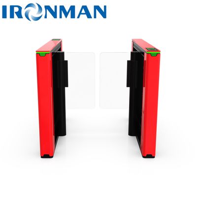 Pintu gerbang kecepatan baja tahan karat Kontrol jarak jauh Kantor dalam ruangan Anti Tailgating Keluar cepat RFID keamanan tinggi