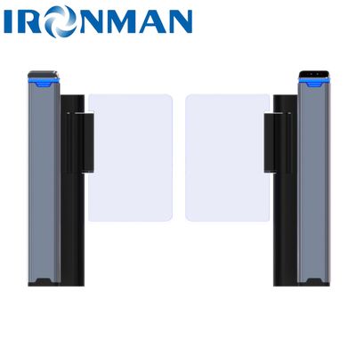 Kontrol Akses Keamanan Swing Glass Turnstile Otomatis Turnstile Speed Gate untuk Gym