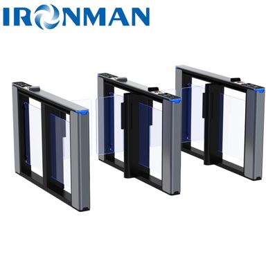 Glass High Speed Pedestrian Turnstile Gate, Speed Gate Turnstile Untuk Gym Bandara